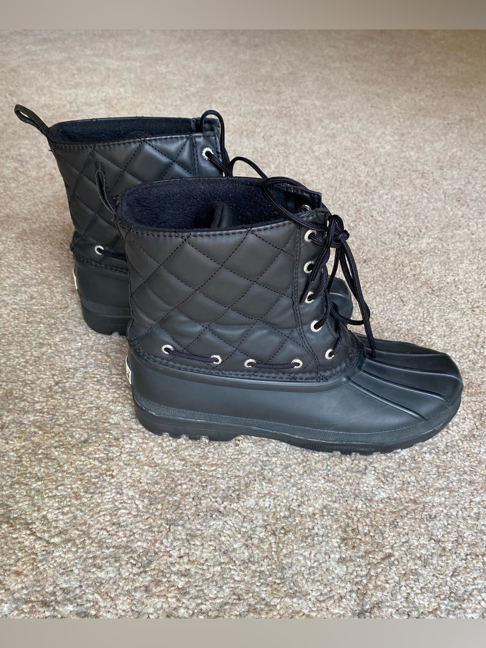 Sperry Gosling Waterproof Quilted Duck Boots Black